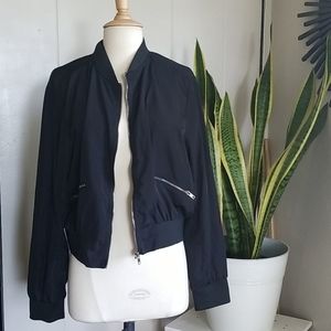 Black bomber jacket